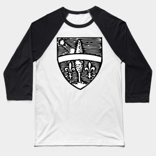 Shield of Pope Leo XIII (black & white) - black bkg Baseball T-Shirt